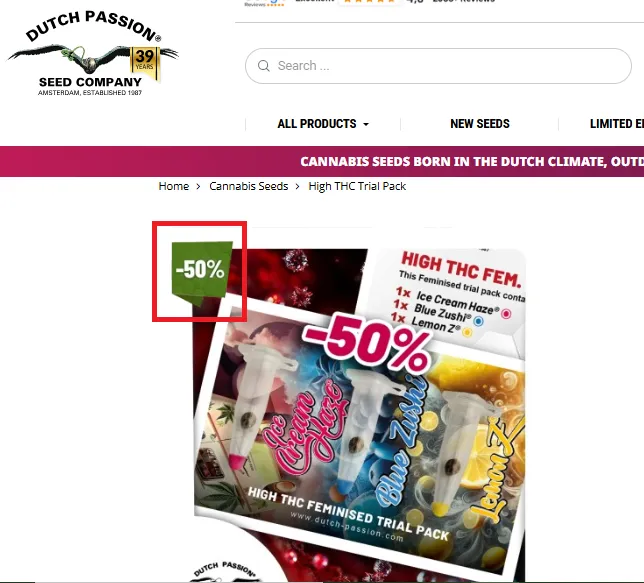 Dutch passion 50% Offer